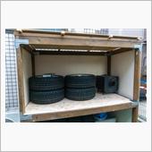 庭にタイヤ保管庫をDIYで作成