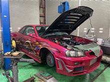ＢＮＲ３４ エンジン脱着チュー！