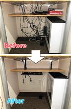 PCデスク下の配線を整理したよ