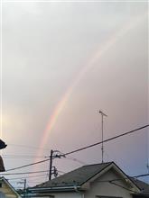 夕方の虹