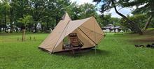 新しいテントの試し張り