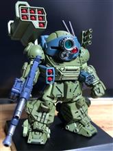続✖️79【ボトムズコンバージ】スコープドッグ ターボカスタムの墨入れと部分塗装