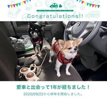 愛車と出会って1年…皆様にはお世話になりました(^_^)