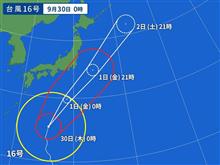 台風が上陸しないコースになり、一安心☆彡