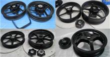 二輪バイクアルミホイールパウダーマットブラック全消し&3分消しフルパウダーコート 二輪バイクアルミホイールパウダーマットブラック全消し&3分消しフルパウダーコート