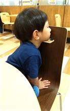 台風接近 孫２号お迎え♪