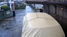 ただいま暴風圏通過中‼️😱レインX君耐えてます😆