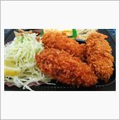 早めの夕食に牡蠣フライに
