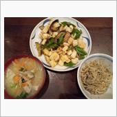 夕食は冷蔵庫整理