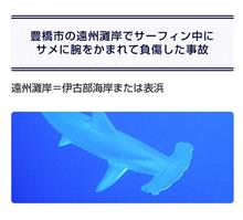 サーファーがサメに襲われた