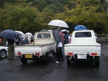 2021年10月 本降りの雨 奥多摩旧車定例会 ST30 2スト キャリイ 東京都