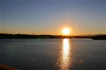 多摩湖夕景（2021年10月23日）