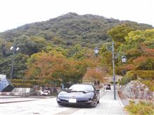 昭和レトロカーと鳥取城跡 昭和レトロカーと鳥取城跡