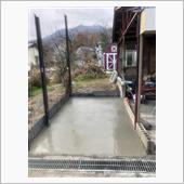 駐車場の生コン打設