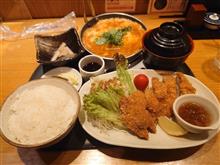 博多でトリカツディナー　かしわ屋源次郎
