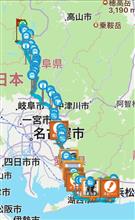 豊川〜浜松〜豊川〜郡上　308km