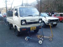 2021年12月 気温マイナス2℃ 奥多摩旧車定例会 ローラースルー GOGO GOGO7 本物 チェリー X-1R ST30 2スト キャリイ ゴーゴー セブン スズキ 日産 ホンダ 