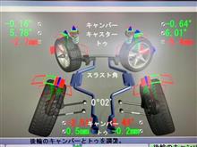 GR86にさっそく車高調を取り付けたのでアライメント調整を行いました。フロントはかなりタイヘンな数値になってましたがきっちり仕上げ、各部の点検も行って作業完了です。
