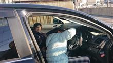 エボにステアリングカバー編み込み施工しました。22年2月　