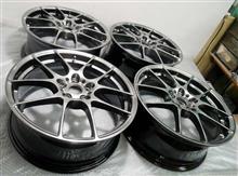 BBS-RF18インチ/パウダーブラックベース溶剤ハイパー塗装DBK（DB-SLD）黒中間色 