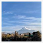ある寒い日の朝の 富士山と霜 ...