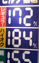 ガソリン値上がり…