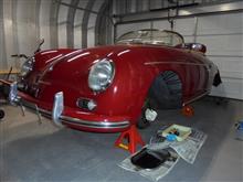 ポルシェ356の車検整備（フロントブレーキ 左）