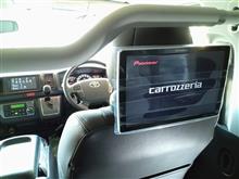 トヨタ、ハイエースワイド。ディスプレイオーディオ、ヘッドレストモニター、スピーカー。