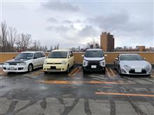 吹雪の中洗車好きなみん友さんとプチオフ会