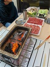 中庭BBQで噴火した