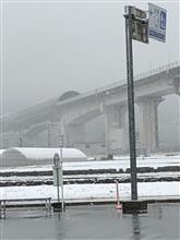 雪のち洗車（時短のためブロワー使用）