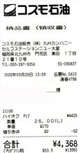 2022/3/25　仕事帰りに給油