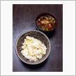 今日は筍ご飯と残り物でお味噌汁