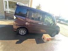 タイヤ交換前の洗車