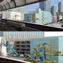 駅横のマンション解体中