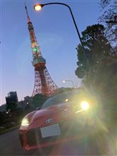 夕刻の東京タワー見学