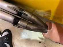 セブン　マフラー接合部からの排ガス噴出修理