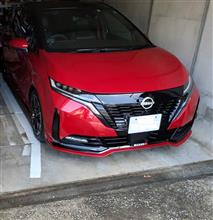 車庫の駐車用ガイド白線引き