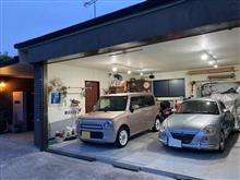 車庫照明のダクトレールでLED化