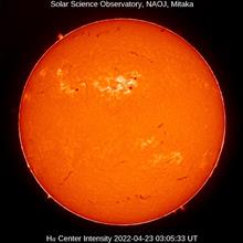太陽黒点が出現し始めました