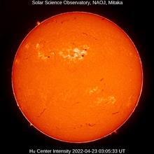 太陽黒点が出現し始めました