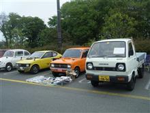 第1回 アリオ上尾 昭和 平成 なつかしオールドカー展示会 ST30 2スト キャリイ ミニカ70 フロンテクーペ 初期 2シーター シングルナンバー スズキ 三菱 埼玉県
