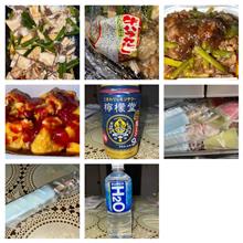 牛バラカルビニンニクの芽炒め＋卵焼き＋檸檬堂＋アイス＋スーパーH2O。