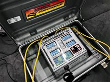 コーナーウエイトも使用していろいろ計測してから，「TEIN FLEX-Z」の適合をいざ確認!! こんなふうにして対応ラインナップが増えていくわけですね。無事作業完了です。