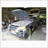 スカイライン  バンパー作業 ...