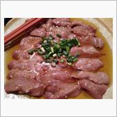 鶏の白肝刺身〜♪
