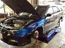 1G締め直しで組み付けたら、仮のアライメントでフィニッシュ。これまでも車高は下がっていましたが“TEIN FLEX-Z”でよりスタイリッシュに仕上げました!!