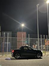 長崎の愛車撮影スポットって・・・柳埠頭周辺でコンテナとコペン セロ （ナイトバージョン）　2022.08.26