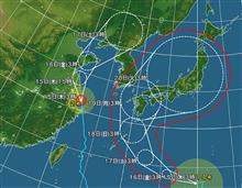 台風の影響..