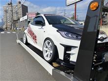 ＧＲヤリス ２号車アライメントヘ！